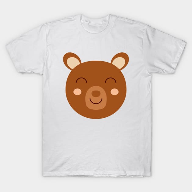 Adorable smiling bear T-Shirt by Duzzi Art